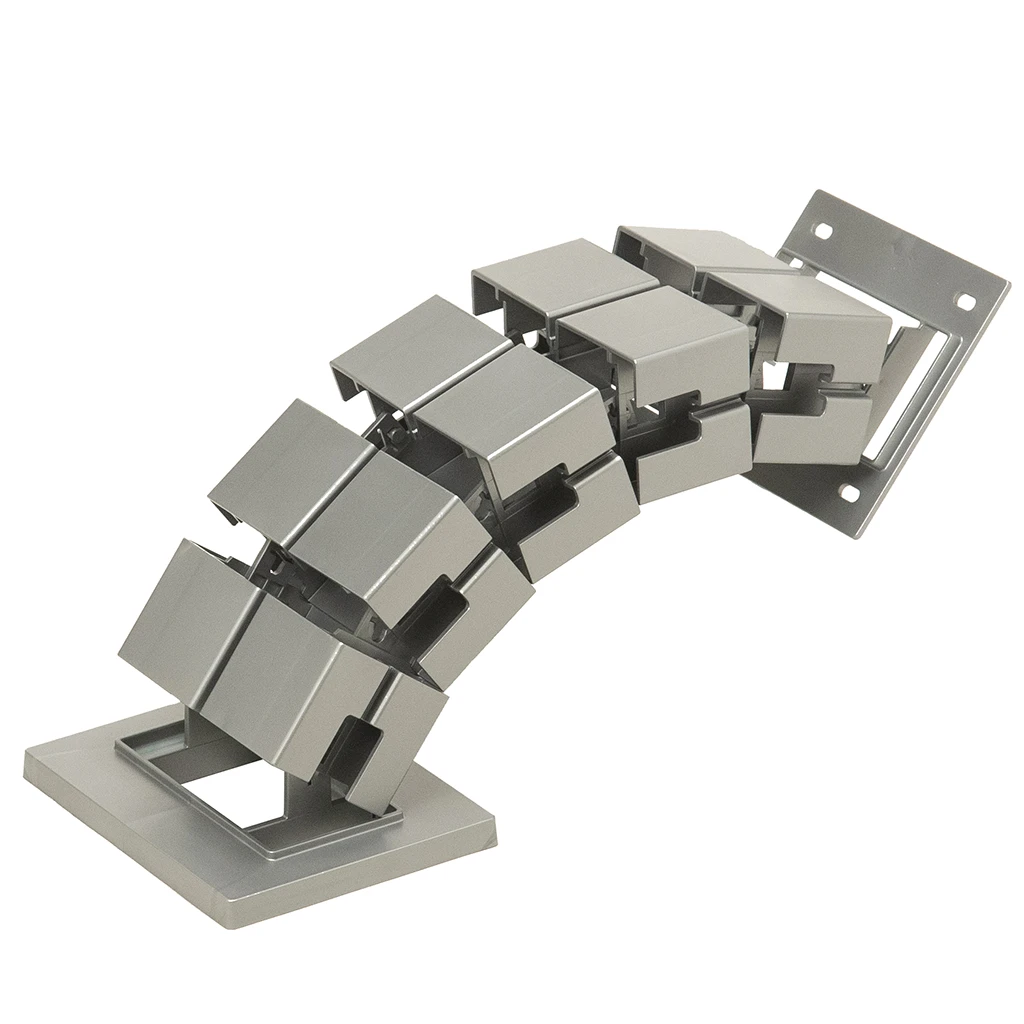 Passacavi verticale in ABS per scrivanie con tre canali separati H 75 cm