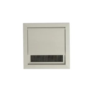 Passacavi per scrivanie quadrato in alluminio H 13 L 100 l 100 mm