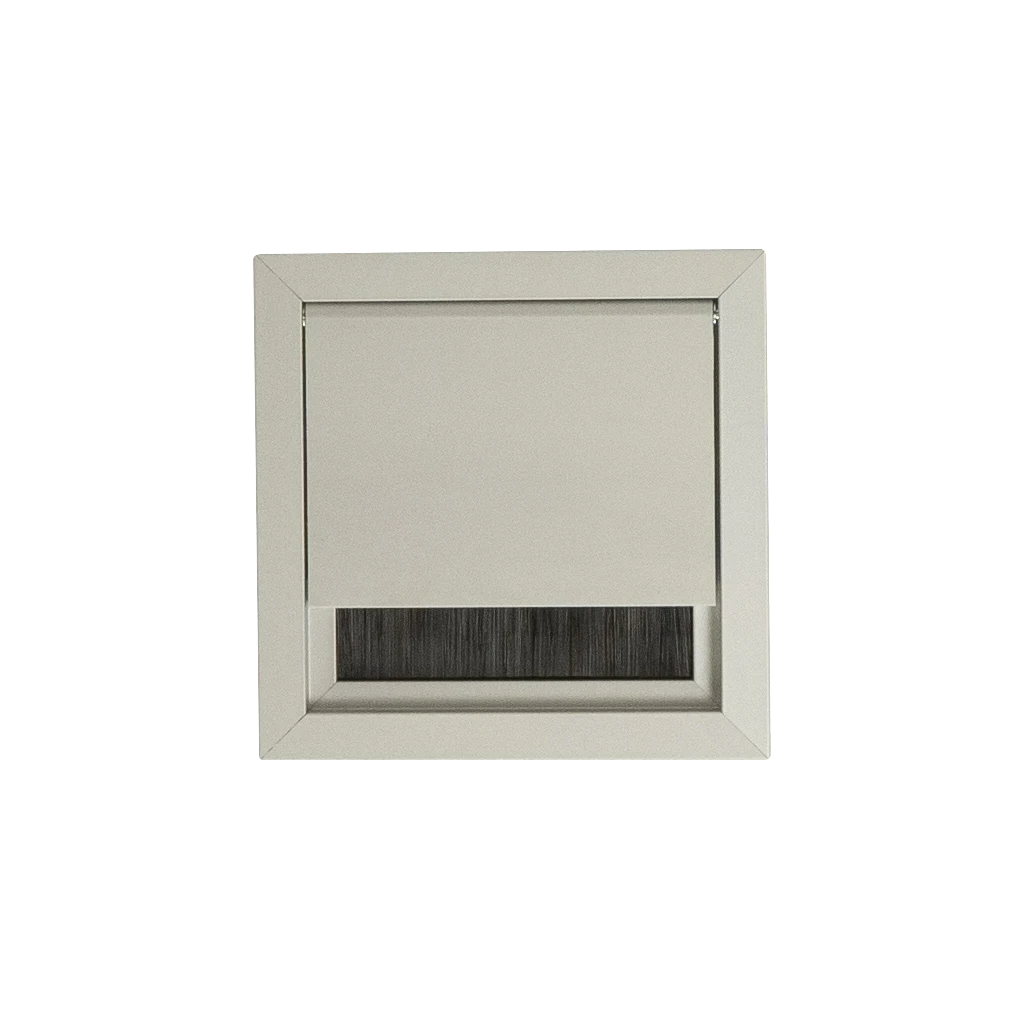 Passacavi per scrivanie quadrato in alluminio H 13 L 100 l 100 mm