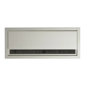 Passacavi per scrivanie rettangolare in alluminio H 13 L 100 l 240 mm