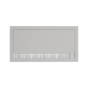 Passacavi per scrivanie rettangolare con chiusura ammortizzata H 20 L 263 l 148 mm