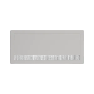 Passacavi per scrivanie rettangolare con chiusura ammortizzata H 20 L 263 l 121 mm