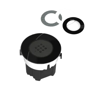 Caricatore Wireless da incasso | Anello superiore in 3 finiture (vetro bianco, vetro nero e inox)