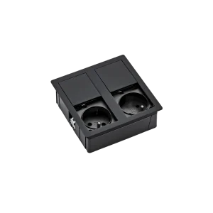 Multipresa a scomparsa quadrata con 2 prese tipo Francia (E) e cavo di alimentazione 2 m con spina elettrica separata