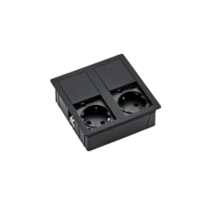 Multipresa a scomparsa quadrata con 2 prese schuko e cavo di alimentazione 2 m con spina elettrica separata