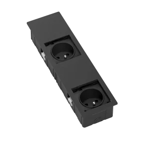 Multipresa a scomparsa rettangolare con 2 prese tipo Francia (E) e cavo di alimentazione 2 m con spina elettrica separata