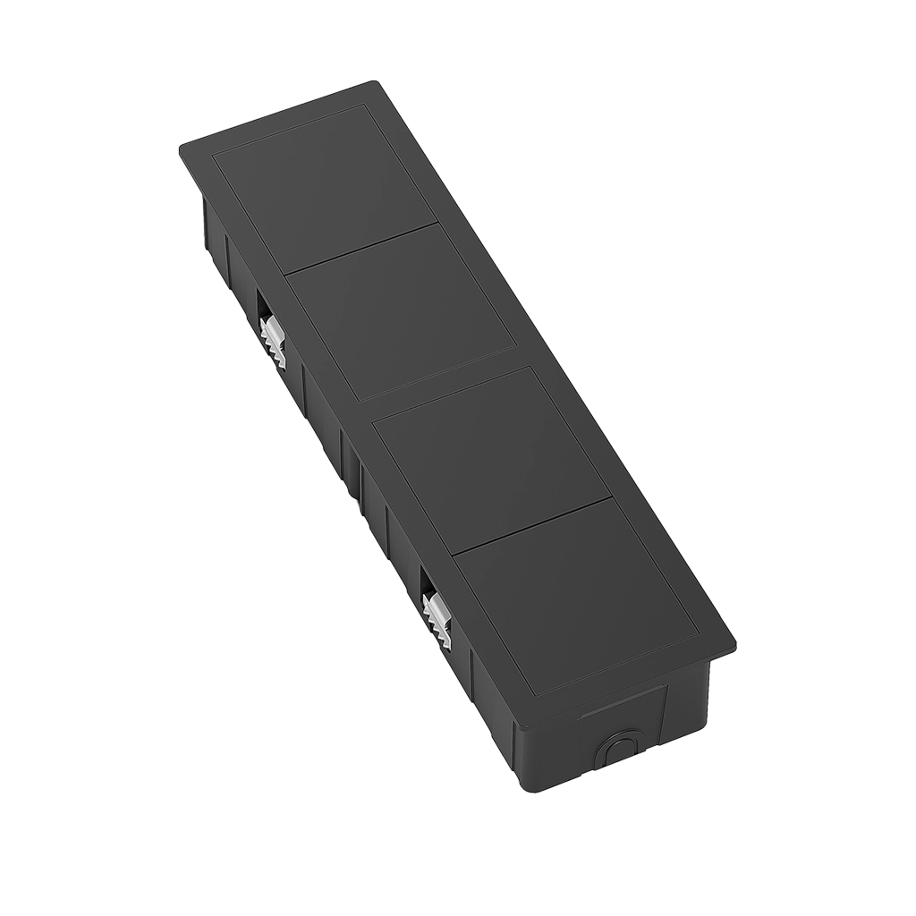 Multipresa a scomparsa rettangolare con 2 prese p30 e cavo di alimentazione 2 m con spina elettrica separata