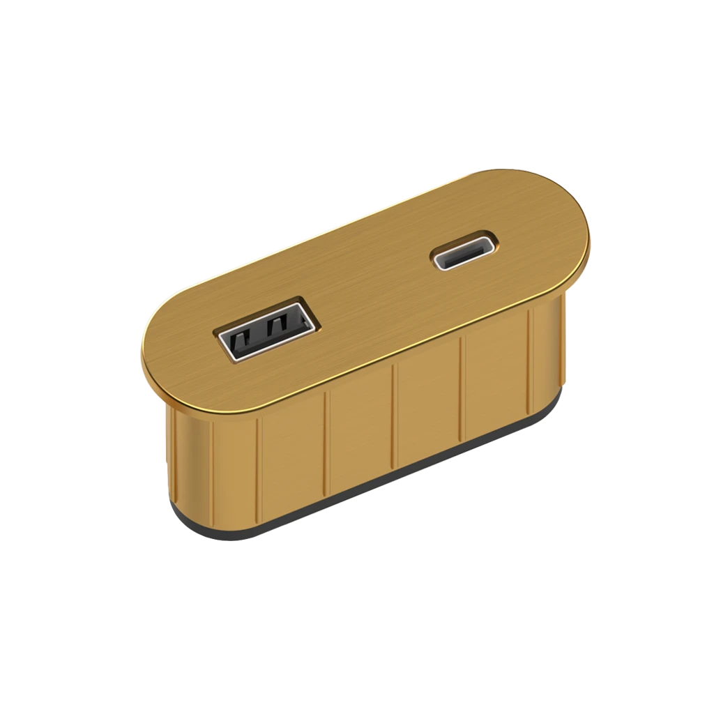 Multipresa da incasso ovale in zama con USB tipo A, USB tipo C e spina muro - immagine 8