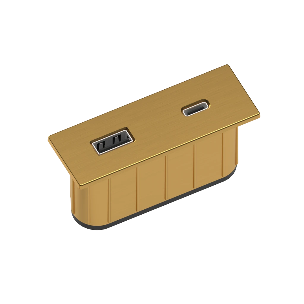 Multipresa da incasso rettangolare in zama con USB tipo A, USB tipo C e spina muro - immagine 10