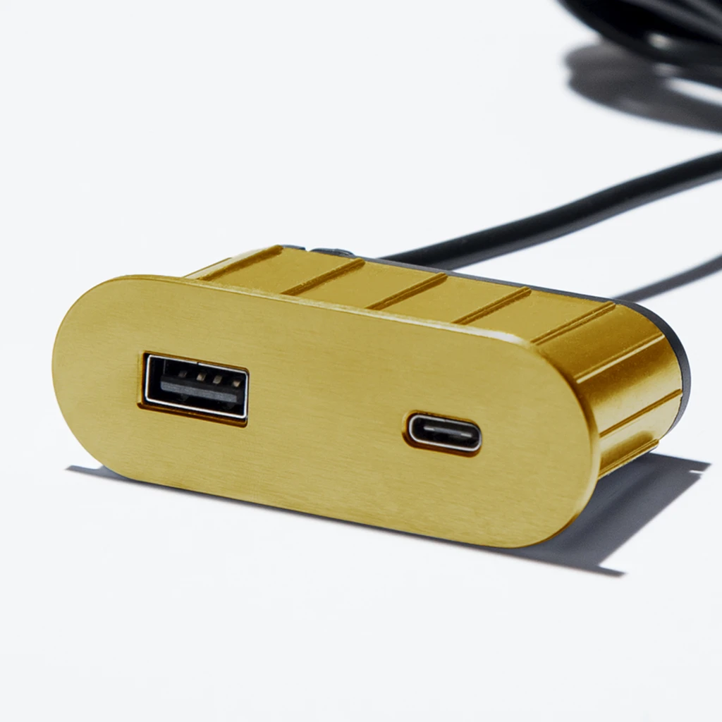 Multipresa da incasso ovale in zama con USB tipo A, USB tipo C e spina muro - immagine 10