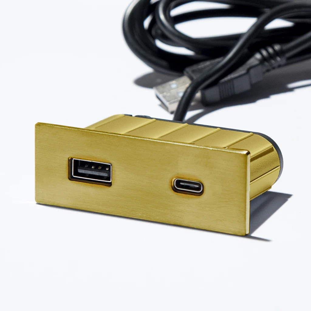 Multipresa da incasso rettangolare in zama con USB tipo A, USB tipo C e spina muro - immagine 12