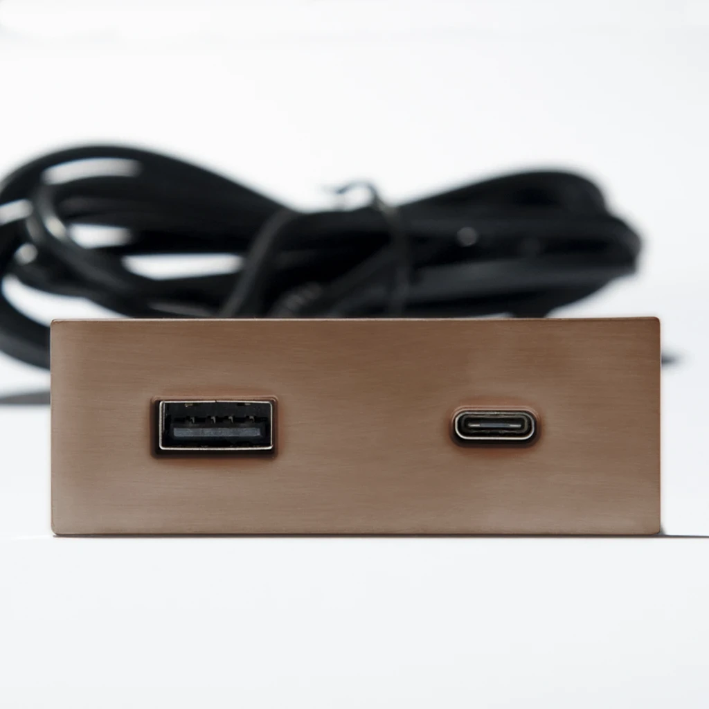 Multipresa da incasso rettangolare in zama con USB tipo A, USB tipo C e spina muro - immagine 17