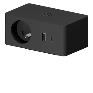 Multipresa con 1 presa tipo Francia (E), 1 USB tipo A, 1 USB tipo C e Caricatore Wireless
