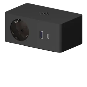 Multipresa con 1 presa Schuko, 1 USB tipo A, 1 USB tipo C e Caricatore Wireless