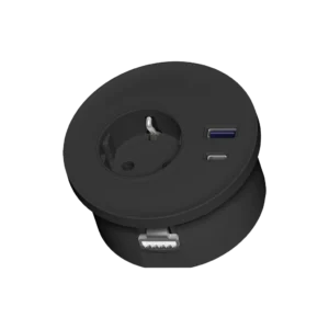 Multipresa da incasso con 1 presa Schuko, 1 USB tipo A, 1 USB tipo C
