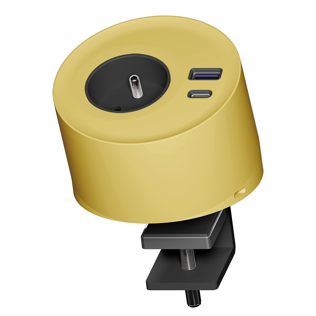 Multipresa stand-alone con morsetto di fissaggio | 1 presa tipo Francia (E), 1 USB tipo A, 1 USB tipo C - immagine 4