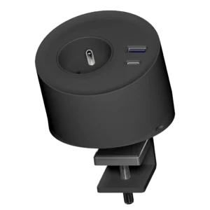 Multipresa stand-alone con morsetto di fissaggio | 1 presa tipo Francia (E), 1 USB tipo A, 1 USB tipo C