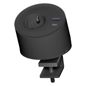 Multipresa stand-alone con morsetto di fissaggio | con 1 presa Schuko, 1 USB tipo A, 1 USB tipo C