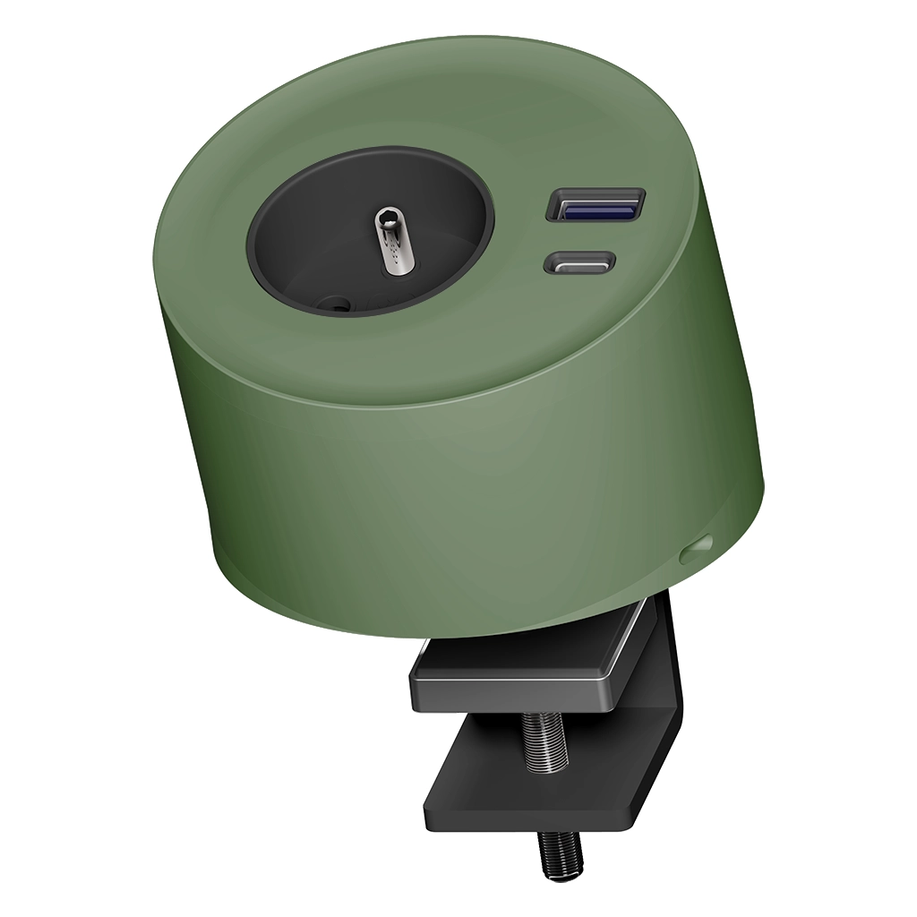 Multipresa stand-alone con morsetto di fissaggio | 1 presa tipo Francia (E), 1 USB tipo A, 1 USB tipo C - immagine 7