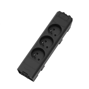 Multipresa in tecnopolimero autoestinguente con 3 prese tipo Francia (E)