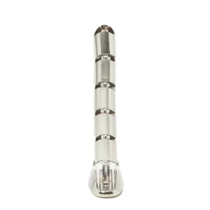 Passacavi verticale per scrivanie con due canali separati H 75 cm con supporto a C e attacco sottopiano