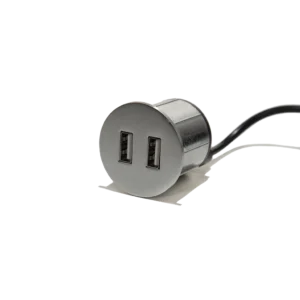 Presa USB da incasso tonda in zama con 2 porte USB tipo A