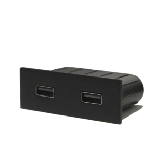 Presa USB da incasso rettangolare in zama con 2 porte USB tipo A