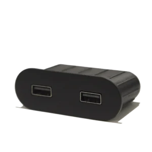 Presa USB da incasso ovale in zama con 2 porte USB tipo A