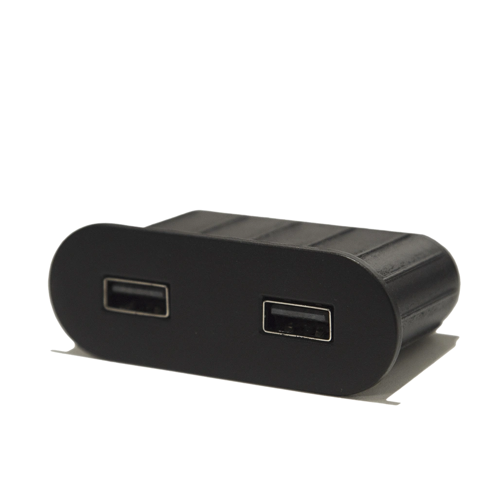 Presa USB da incasso ovale in zama con 2 porte USB tipo A