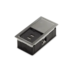 Presa USB da incasso a scomparsa, 2 USB tipo A, cavo di alimentazione 2 m, spina separata