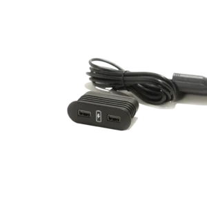 Presa USB da incasso ovale in plastica con 2 porte USB tipo A