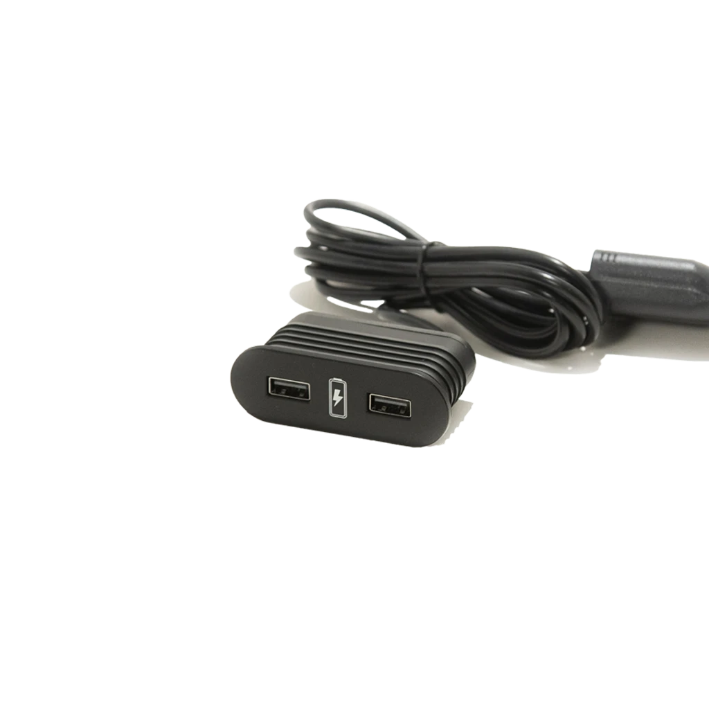 Presa USB da incasso ovale in plastica con 2 porte USB tipo A